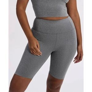 Girlfriend Collective FLOAT Ultralight Bike Shorts in Heather Gray Size S